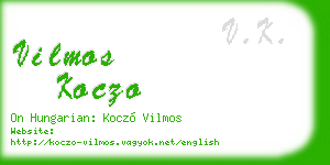 vilmos koczo business card