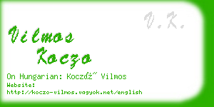 vilmos koczo business card